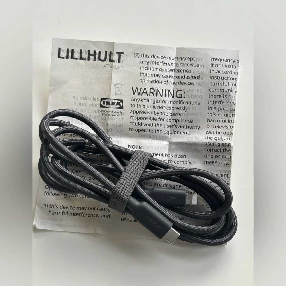 IKEA LILLHULT USB-C to Lightning Cable
